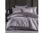 Pościel z satyny bawełnianej żakardowej 160x200+2/70x80/ Tula 2 Luxury Jacquard szary wzorek